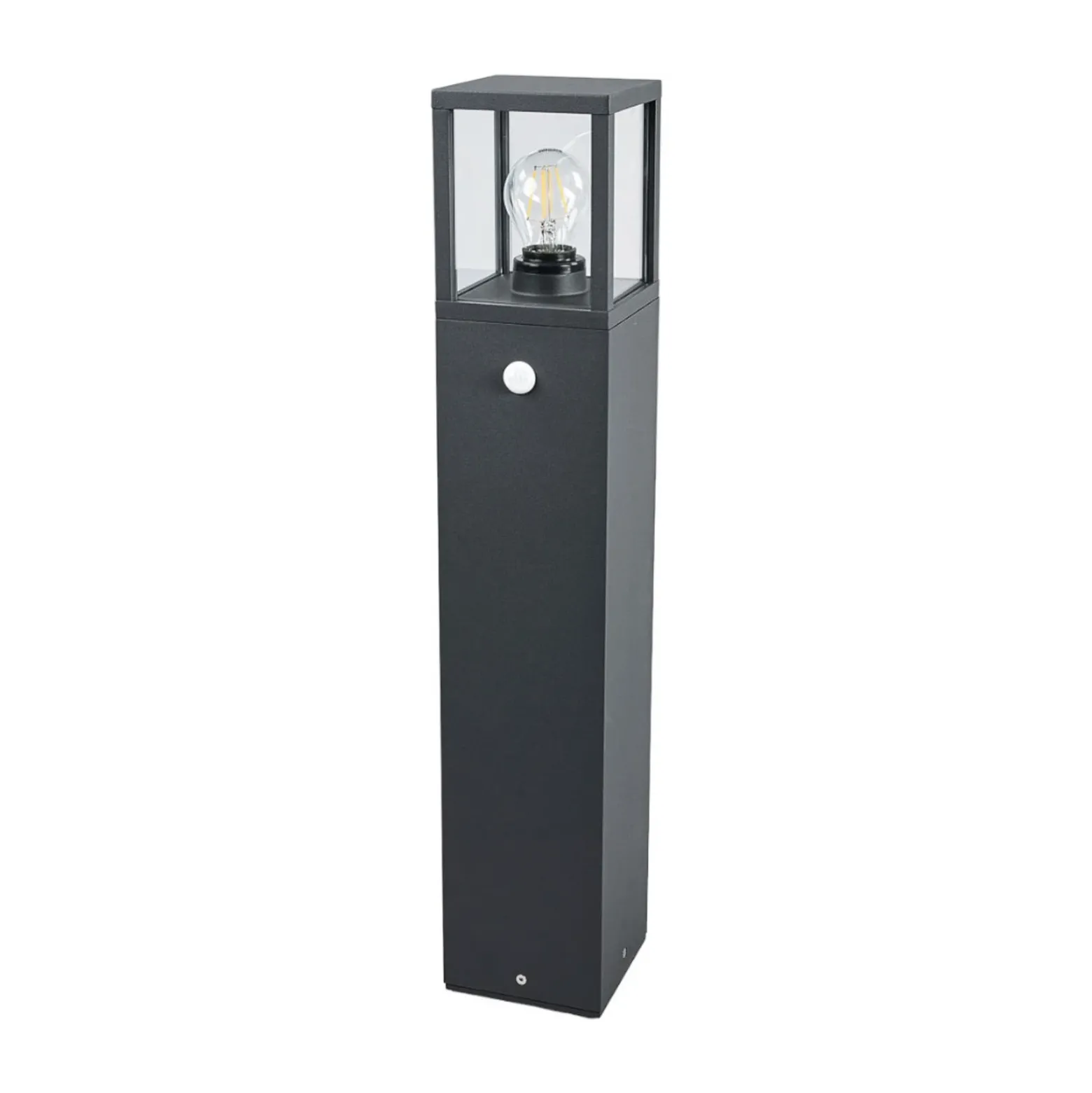 Lucande Bolardo luminoso Klemens, 65 cm, sensor, antracita, E27