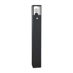 Lucande Bolardo luminoso Klemens, 90 cm, sensor, antracita, E27