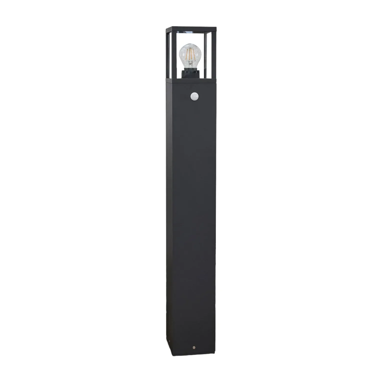 Lucande Bolardo luminoso Klemens, 90 cm, sensor, antracita, E27