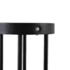 Lucande, bolardo luminoso LED solar, Evelis, negro, aluminio, sensor