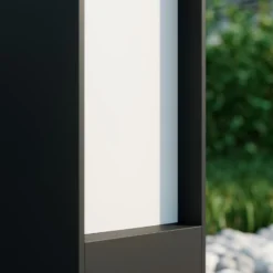 Lucande Bolardo luminoso LED Lirka, 2 luces, gris, metal, 60 cm