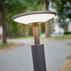 Lucande, bolardo luminoso LED Fenia, 60 cm, antracita, IP65