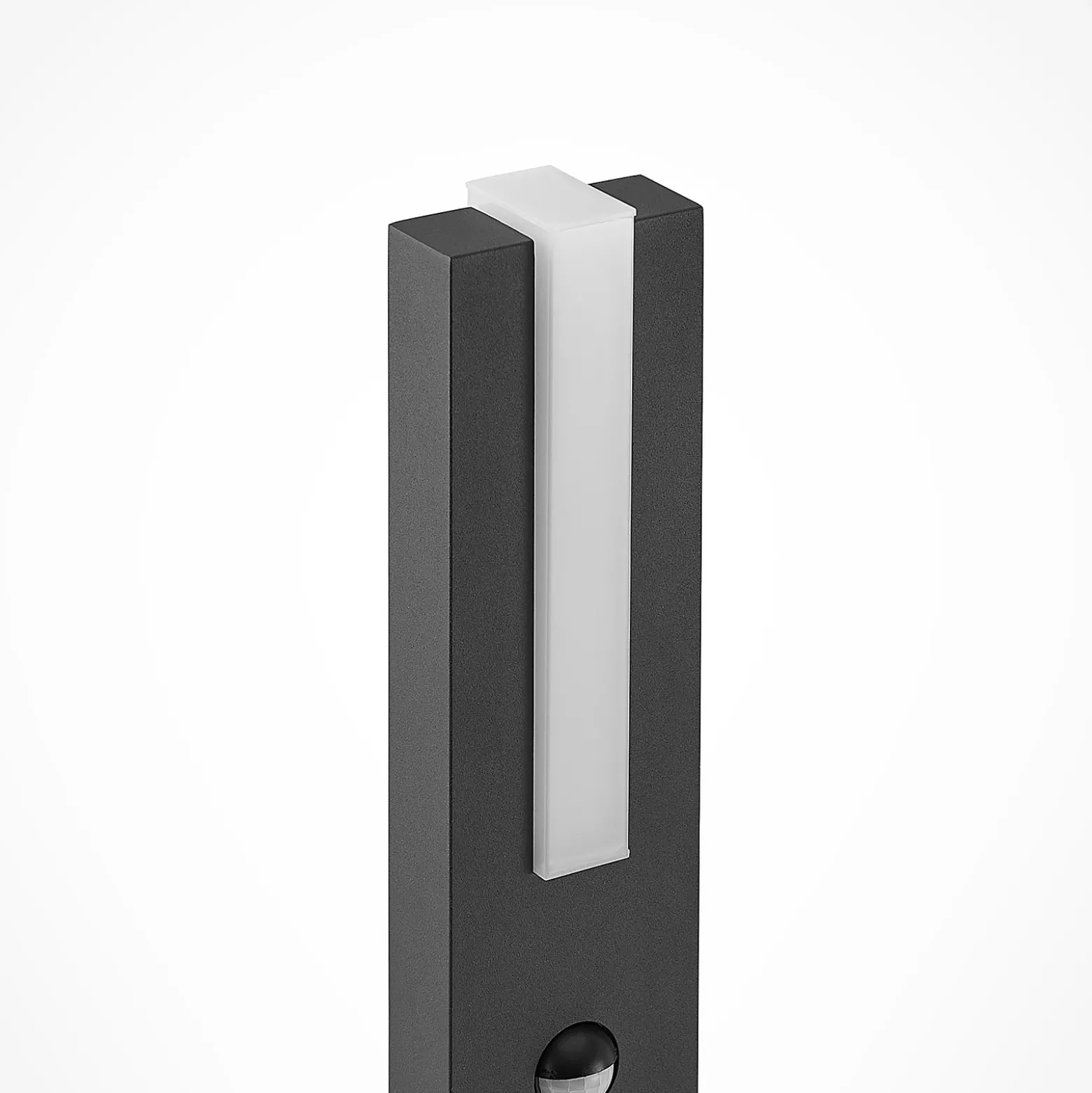 Lucande, bolardo luminoso LED Virgalia, detector de movimiento, 100 cm, IP54