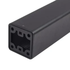 Lucande, bolardo luminoso LED Dakil, negro, aluminio