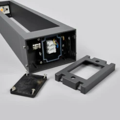 Lucande Bolardo luminoso LED Jupp, 60 cm, antracita, metal, IP54