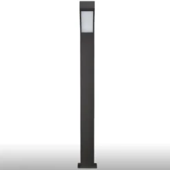 Lucande Bolardo luminoso LED Lennik, 100 cm, antracita, metal