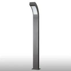 Lucande Bolardo luminoso LED Lennik, 100 cm, antracita, metal