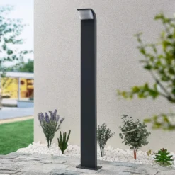 Lucande, bolardo luminoso LED Tinna, 100 cm, antracita, IP65