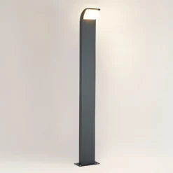 Lucande, bolardo luminoso LED Tinna, 100 cm, antracita, IP65