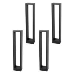 Lucande, bolardo luminoso LED Jupp, juego de 4, 60 cm, antracita, IP54