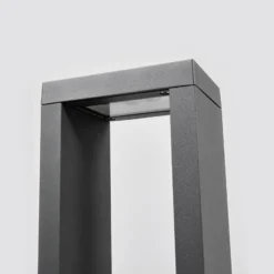 Lucande, bolardo luminoso LED Jupp, juego de 4, 60 cm, antracita, IP54