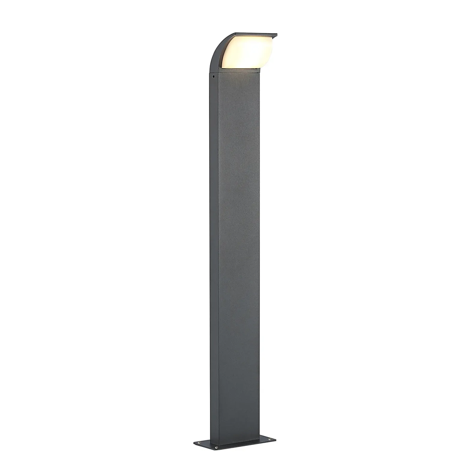 Lucande, bolardo luminoso LED Tinna, 80 cm, antracita, IP65