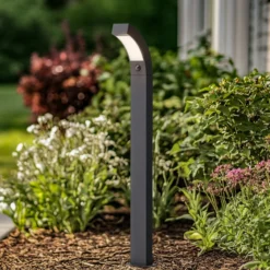 Lucande Bolardo luminoso LED Lennik, sensor, 100 cm, antracita