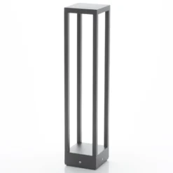 Lucande Bolardo luminoso LED Carlota, antracita, 65 cm, metal