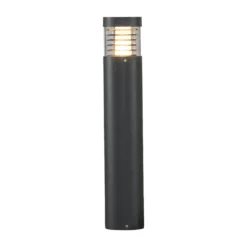 Lucande Bolardo luminoso LED Lucius, 65 cm, antracita, metal, IP54