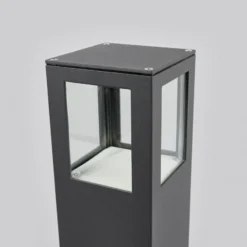 Lucande Bolardo luminoso LED Nicola, 65 cm, antracita, P54