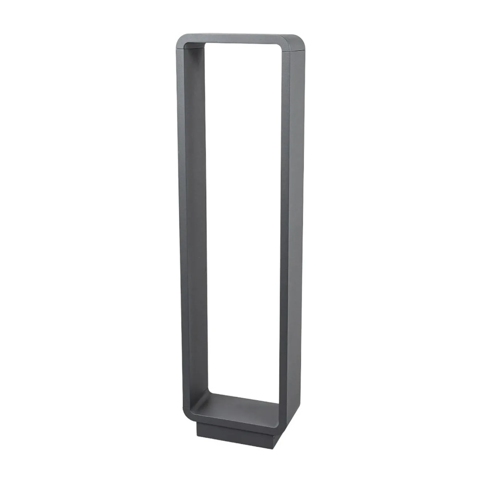 Lucande, bolardo luminoso LED Ninon, 80 cm, antracita, metal