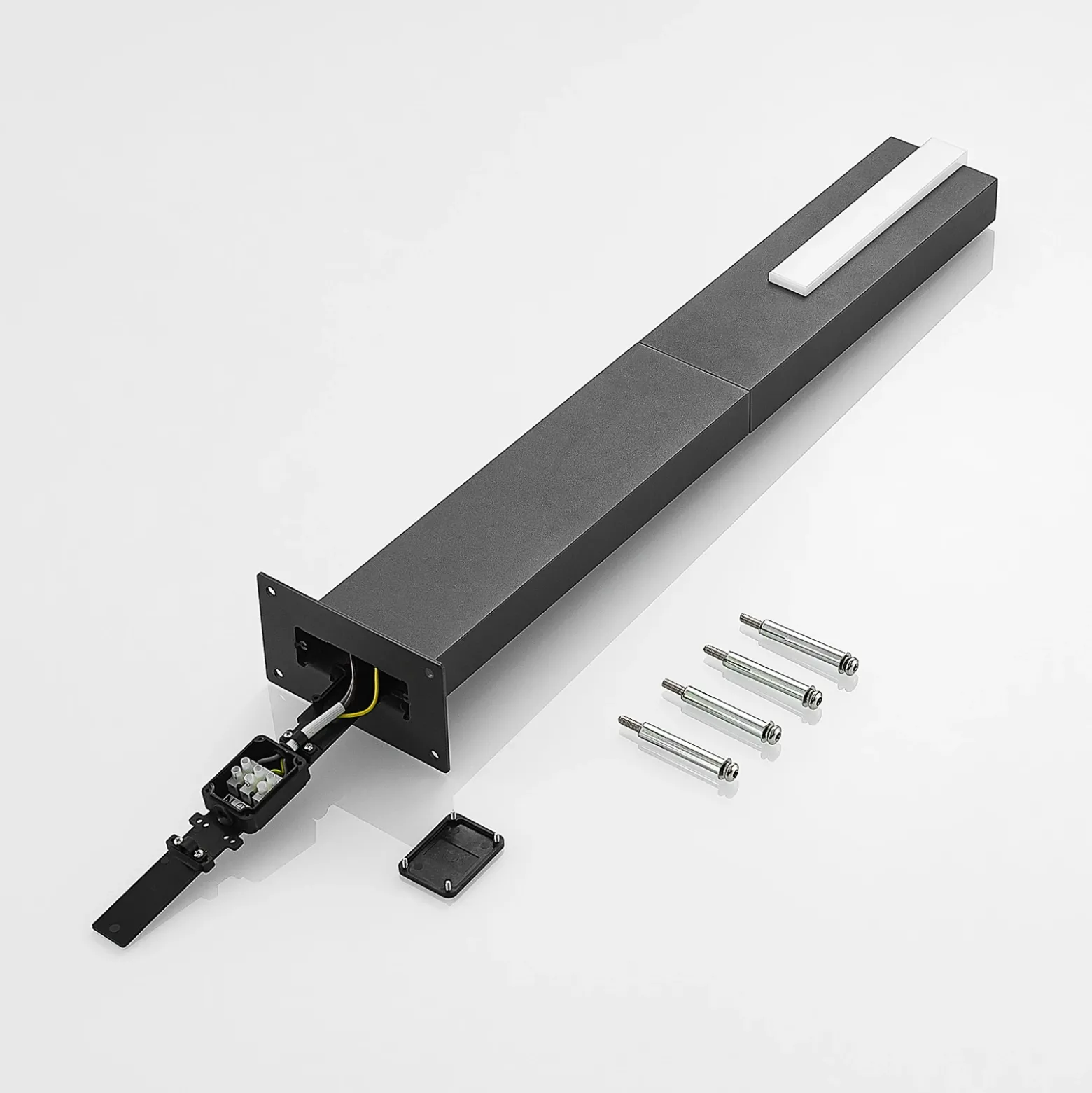 Lucande, bolardo luminoso LED Virgalia, 65 cm, IP65, antracita