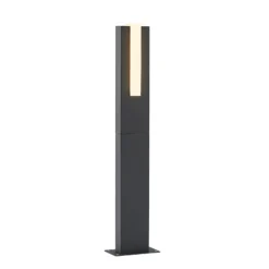 Lucande, bolardo luminoso LED Virgalia, 65 cm, IP65, antracita