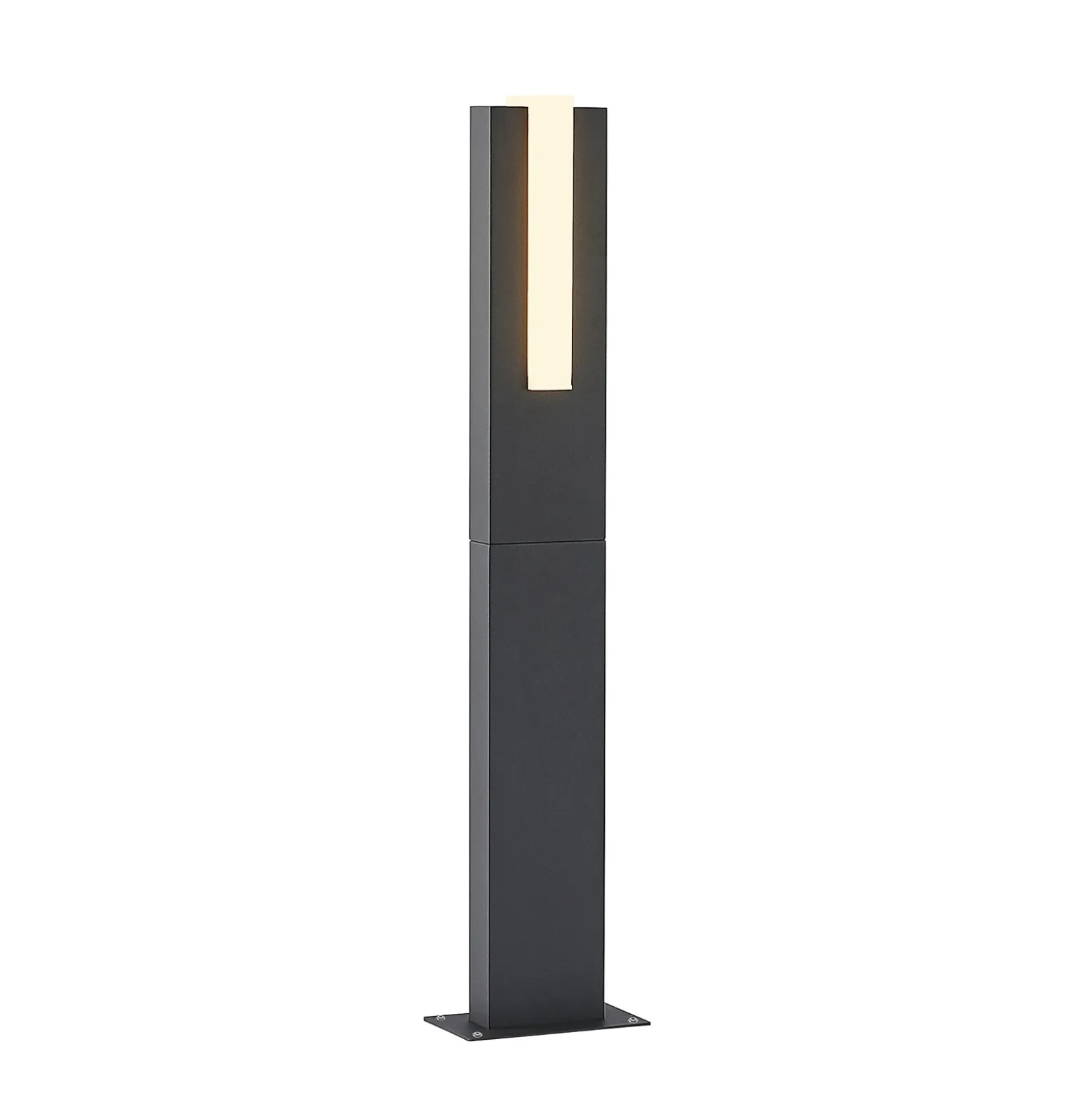 Lucande, bolardo luminoso LED Virgalia, 65 cm, IP65, antracita