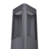 Lucande Bolardo luminoso LED Annika, antracita, metal, 80 cm