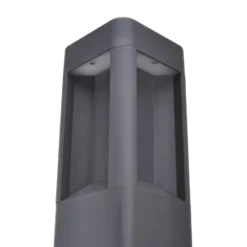 Lucande Bolardo luminoso LED Annika, antracita, metal, 80 cm