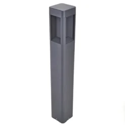 Lucande Bolardo luminoso LED Annika, antracita, metal, 80 cm