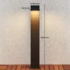 Lucande Bolardo luminoso LED Silvan, 100 cm, antracita, metal
