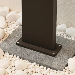 Lucande Bolardo luminoso LED Silvan, 100 cm, antracita, metal