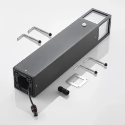 Lucande, bolardo luminoso LED Dewari, detector de movimiento, 65 cm, IP54