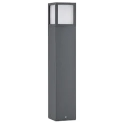 Lucande, bolardo luminoso LED Dewari, 65 cm, gris oscuro, IP54