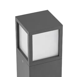 Lucande, bolardo luminoso LED Dewari, 65 cm, gris oscuro, IP54