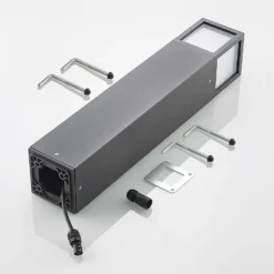 Lucande, bolardo luminoso LED Dewari, 65 cm, gris oscuro, IP54