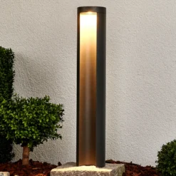 Lucande, bolardo luminoso LED Jaron, 65 cm, antracita, IP54