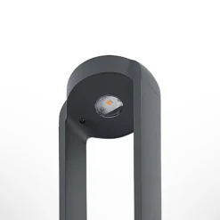 Lucande, bolardo luminoso LED Habsa, 80 cm, antracita, metal