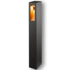 Lucande, bolardo luminoso LED Jenke, 65 cm, antracita, aluminio