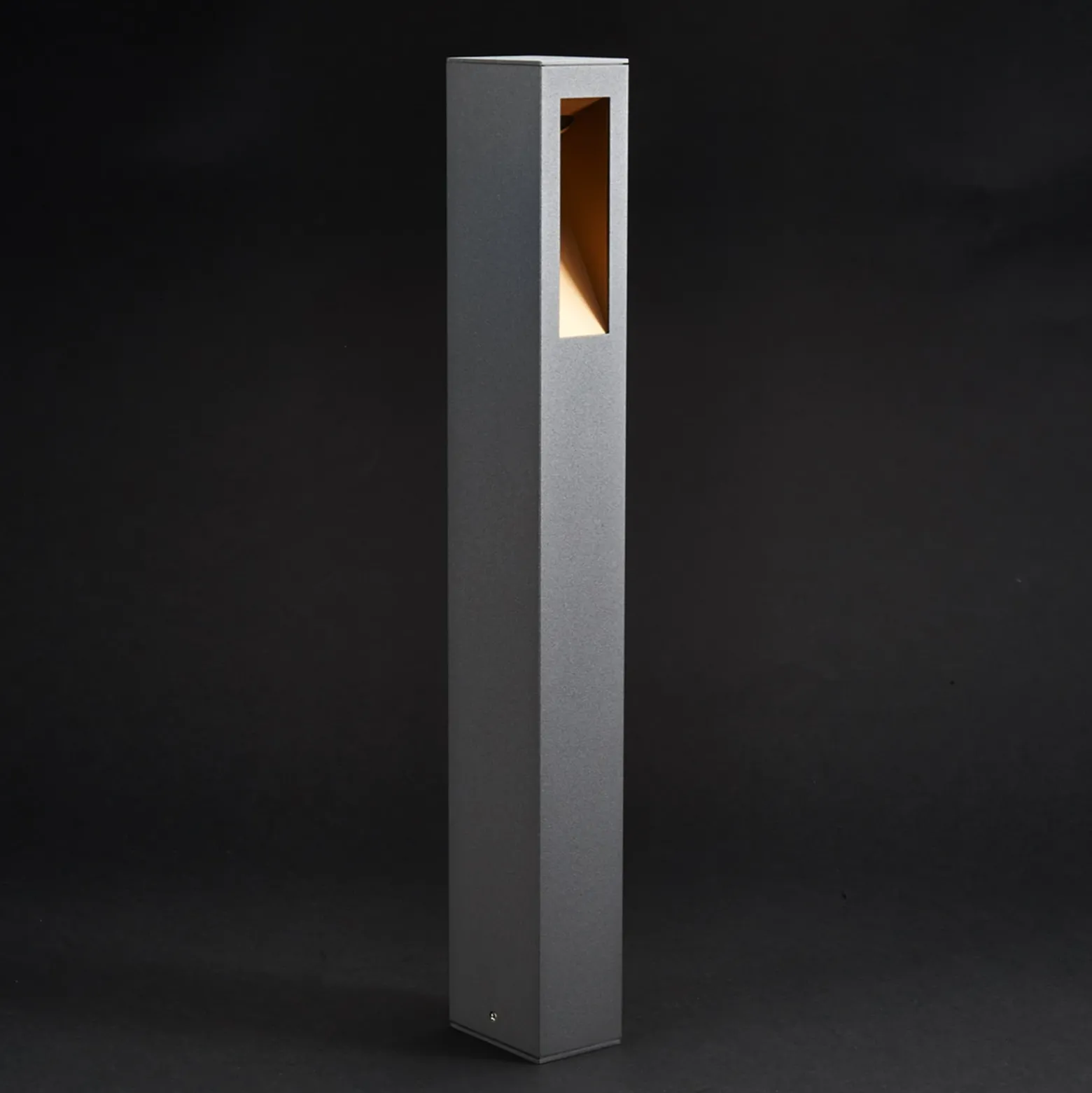 Lucande, bolardo luminoso LED Jenke, 65 cm, antracita, aluminio