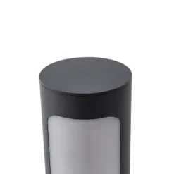 Lucande Bolardo luminoso LED Tuberia, antracita, metal, 80 cm
