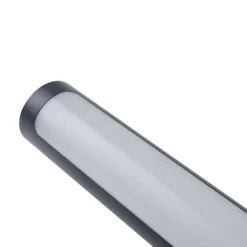 Lucande Bolardo luminoso LED Tuberia, antracita, metal, 80 cm