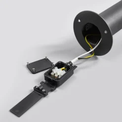 Lucande, bolardo luminoso LED Fenia, 100 cm, antracita, IP65