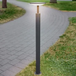 Lucande, bolardo luminoso LED Fenia, 100 cm, antracita, IP65