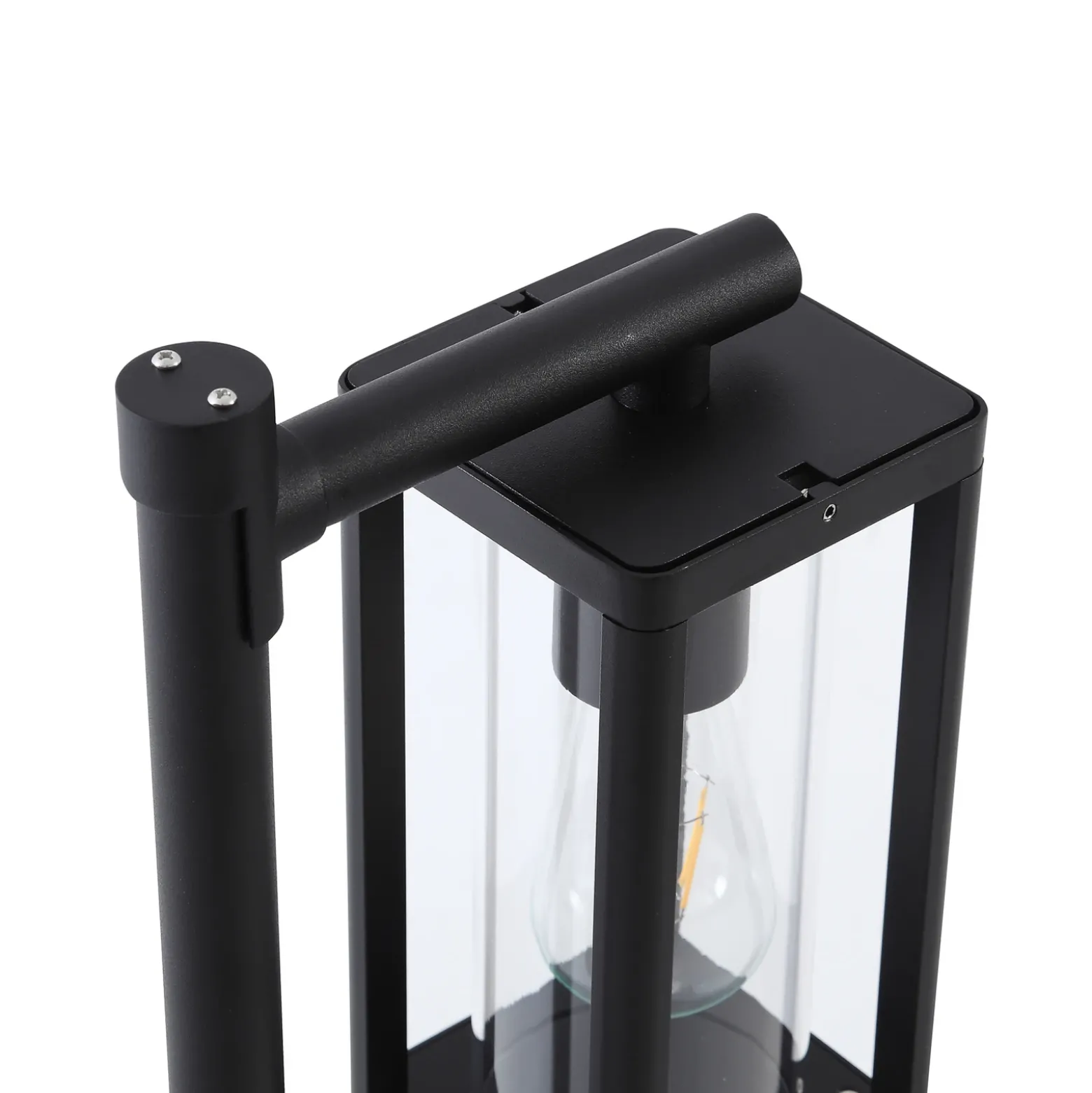 Lucande Bolardo luminoso Siveta, 100 cm de altura, negro, E27, IP65