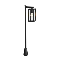 Lucande Bolardo luminoso Siveta, 100 cm de altura, negro, E27, IP65