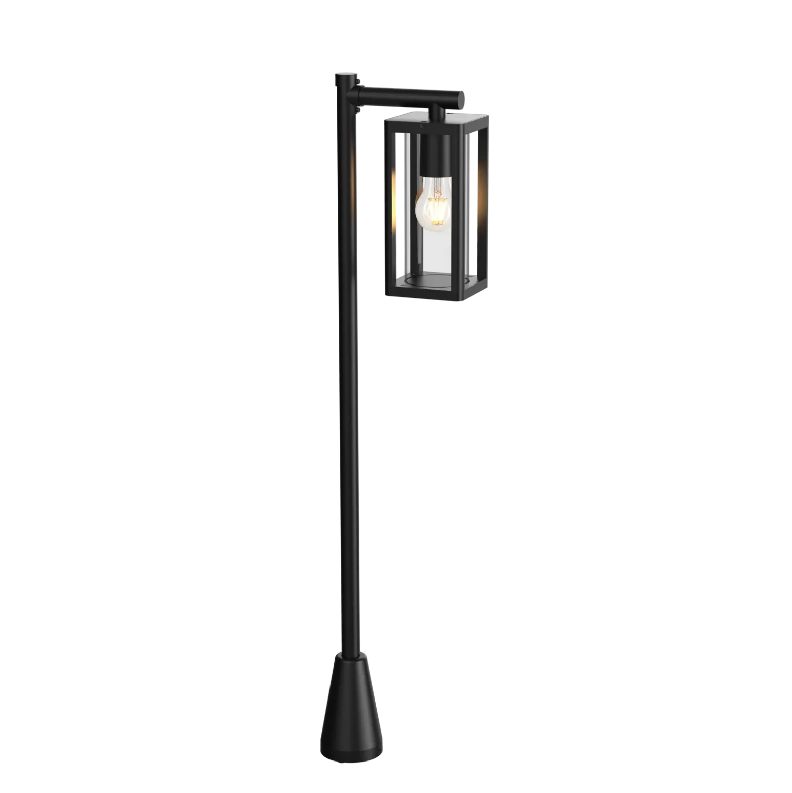 Lucande Bolardo luminoso Siveta, 100 cm de altura, negro, E27, IP65