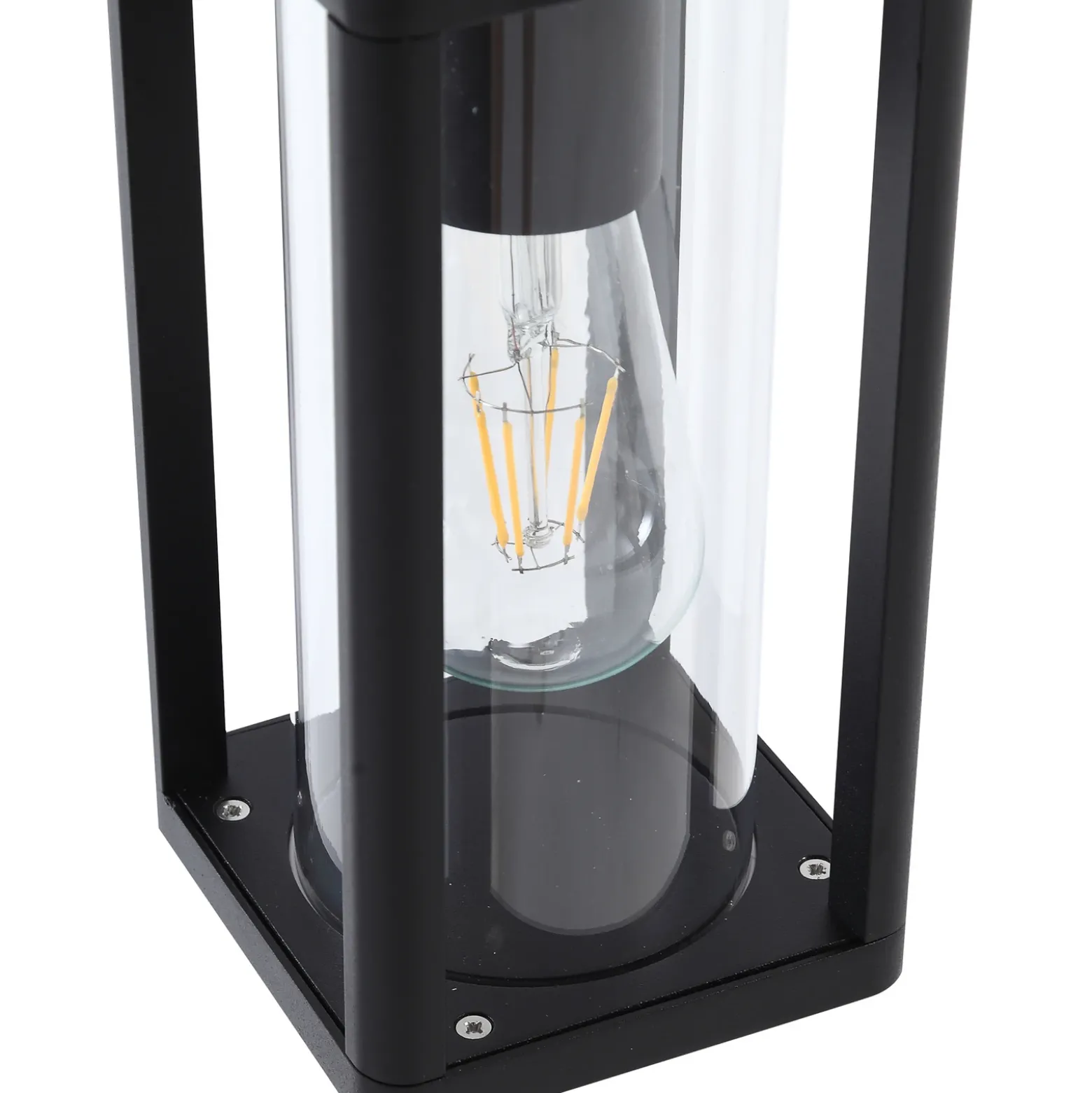 Lucande Bolardo luminoso Siveta, 100 cm de altura, negro, E27, IP65