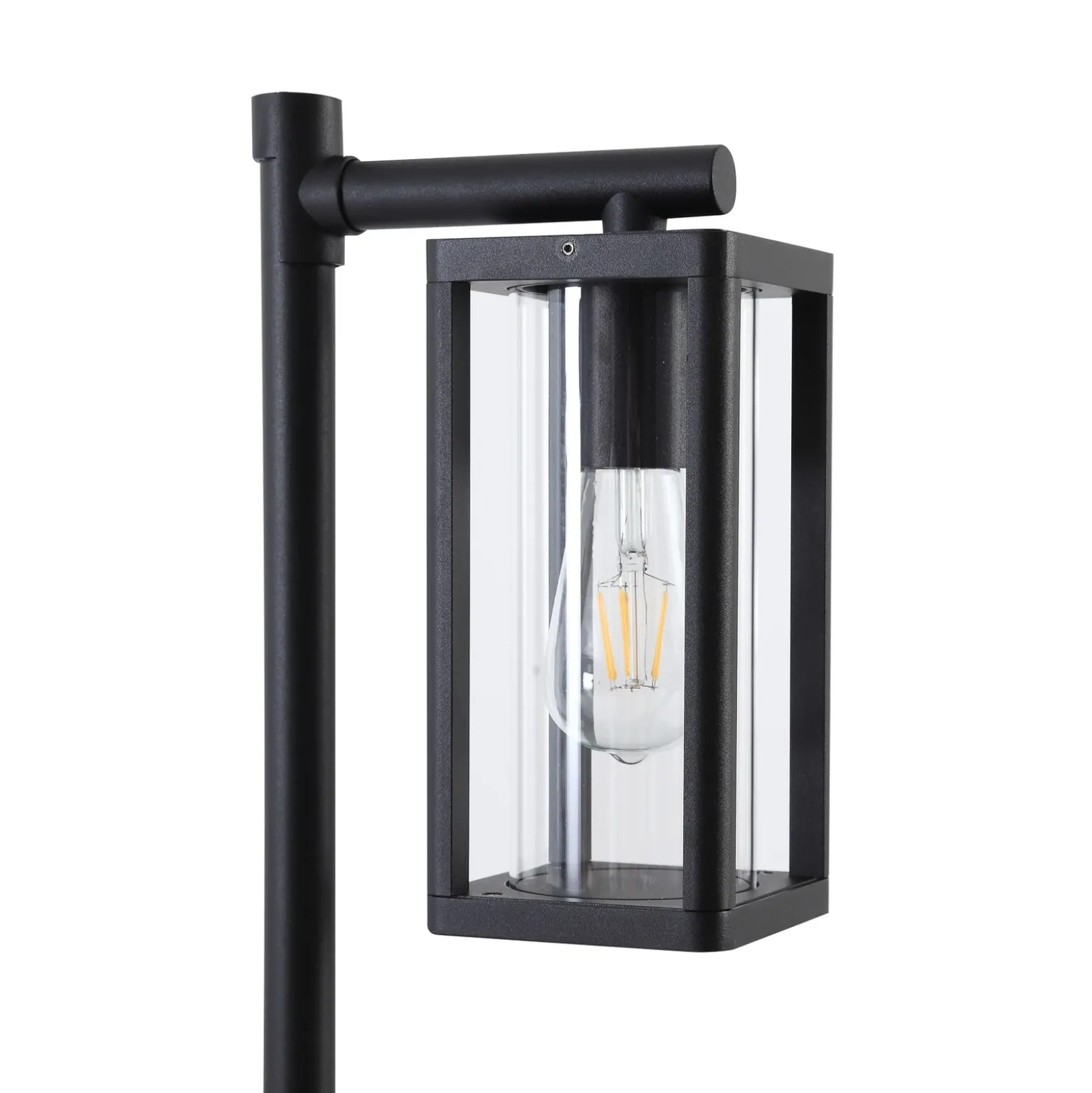 Lucande Bolardo luminoso Siveta, 100 cm de altura, negro, E27, IP65