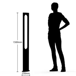 Lucande Dovino farola LED, 150 cm