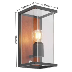 Lucande Elwin aplique, 1 luz, sensor