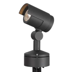 Lucande foco LED con pica Beatrix, antracita, aluminio, 45,7cm