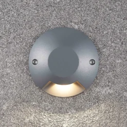 Lucande Foco LED de suelo Jeffrey, plateado, 1 salida de luz